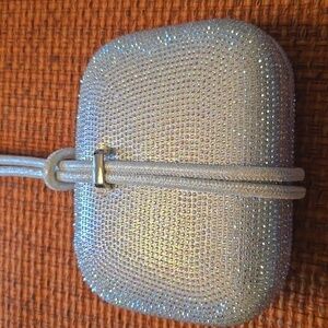 GUNNE SAX BRAND WOMEN'S SILVET BEADED CLUTCH CROSSBODY FANCY EVENING PURSE